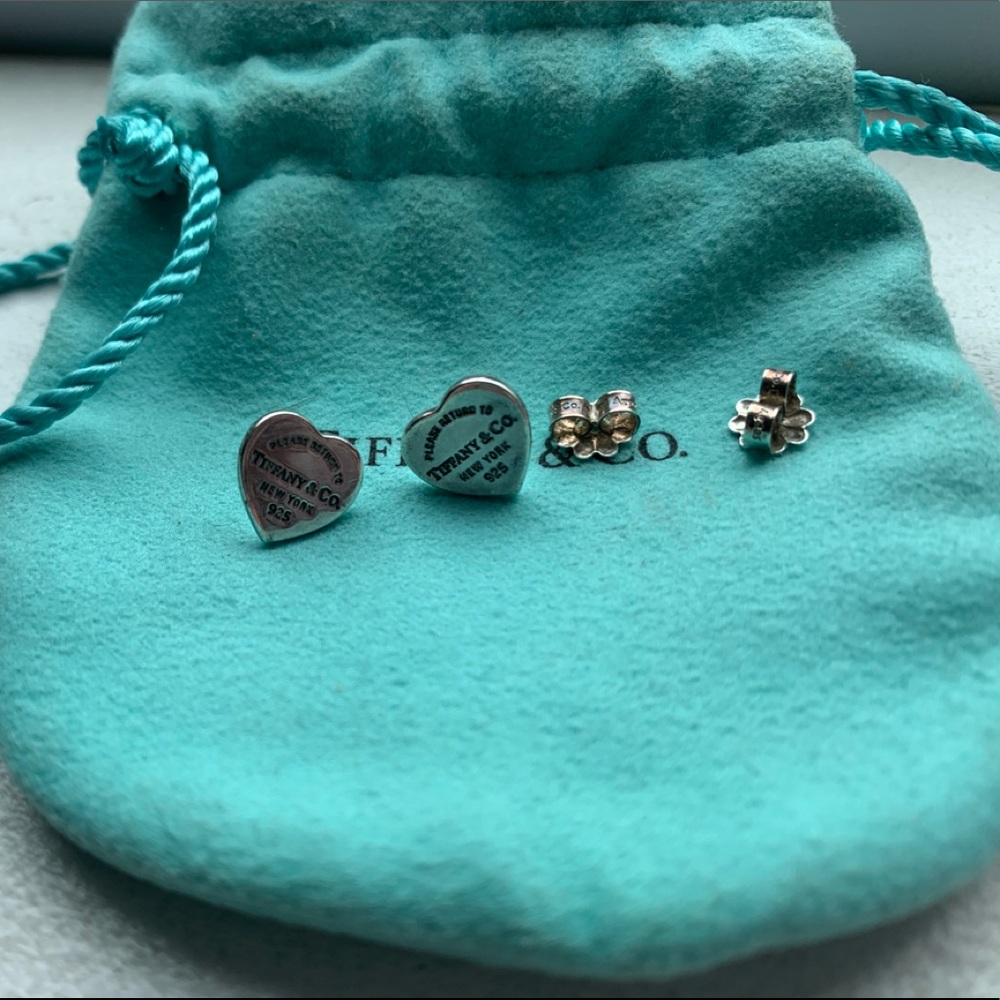 Tiffany & Co mini heart tag earrings